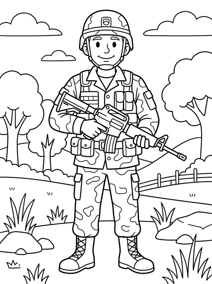 Klassischer Soldat ausmalbilder