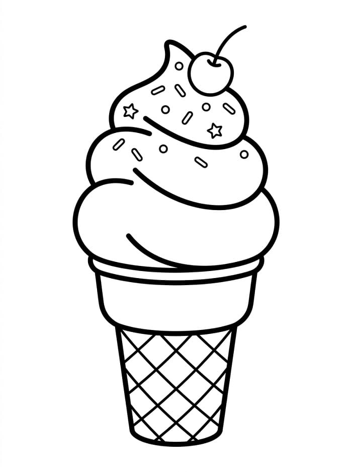 Klassisches Eis ausmalbilder