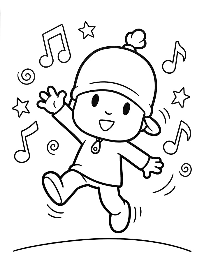 Kleine Pocoyo ausmalbilder