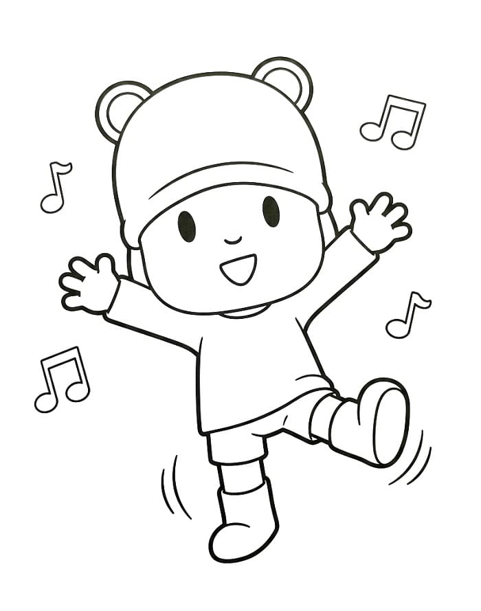 Kleine niedliche Pocoyo ausmalbilder