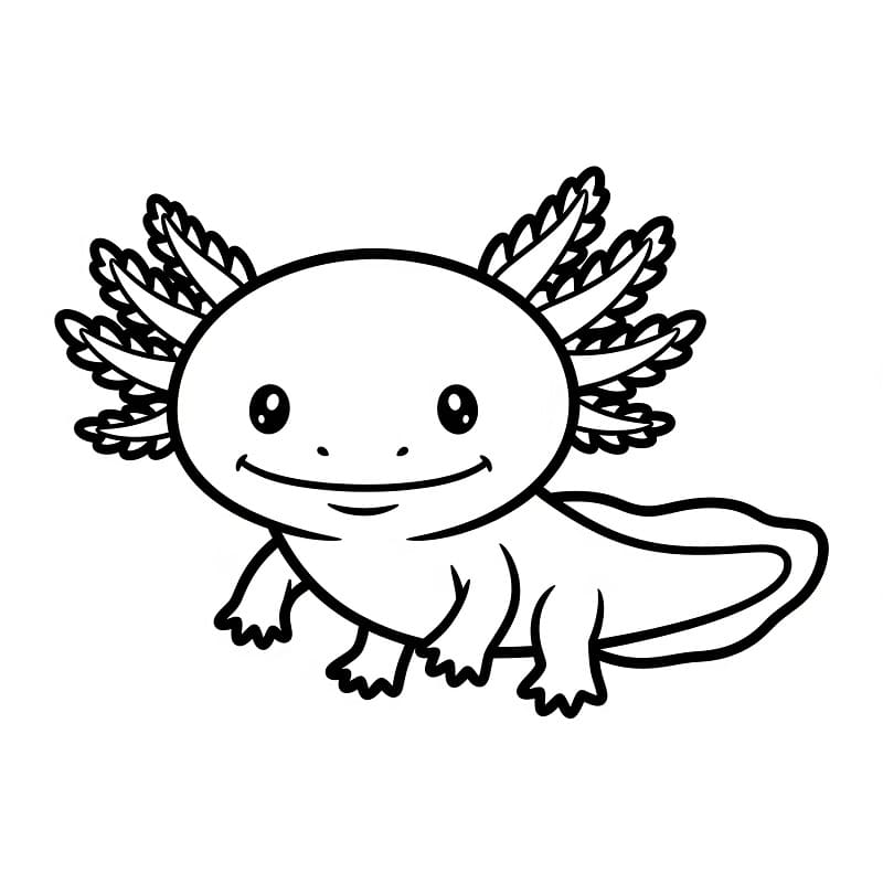 Kleiner Axolotl ausmalbilder
