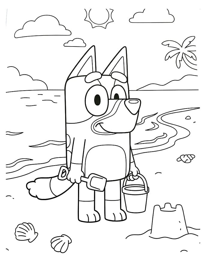 Kleiner Bluey ausmalbilder