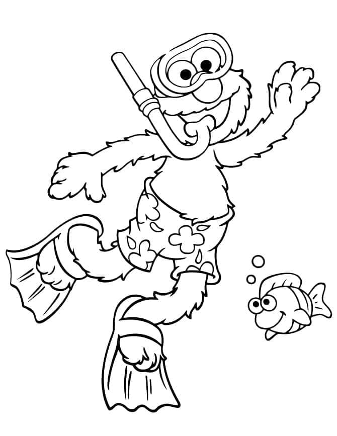 Kleiner Elmo ausmalbilder