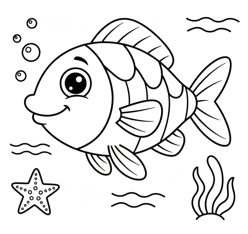Kleiner Fisch ausmalbilder