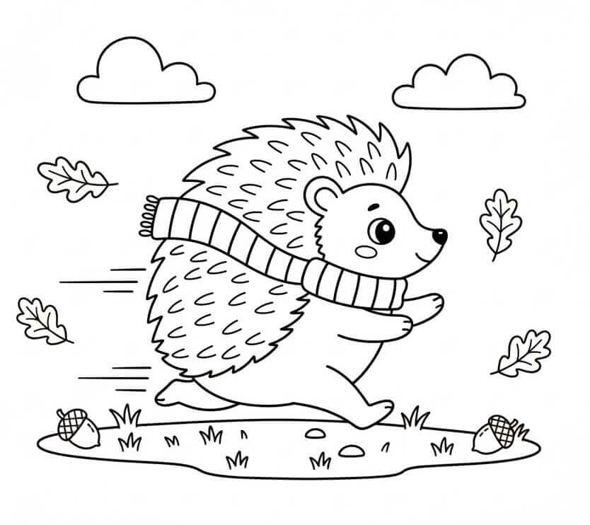 Kleiner Igel ausmalbilder