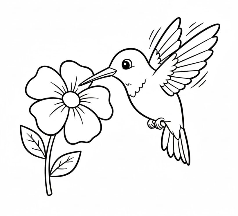 Kleiner Kolibri ausmalbilder