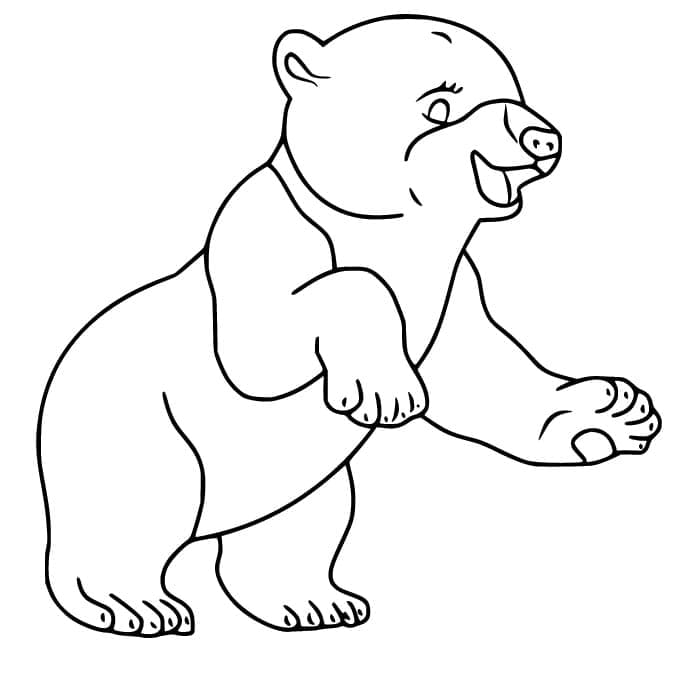 Kleiner niedlicher Eisbär ausmalbilder