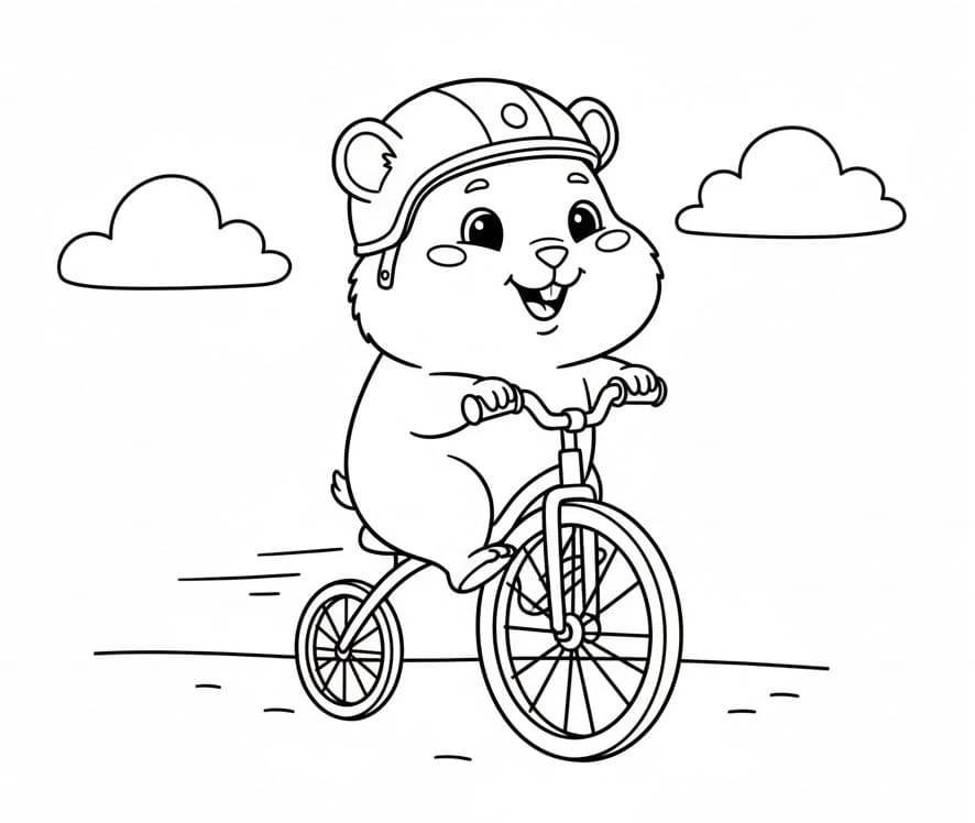 Kleiner niedlicher Hamster ausmalbilder