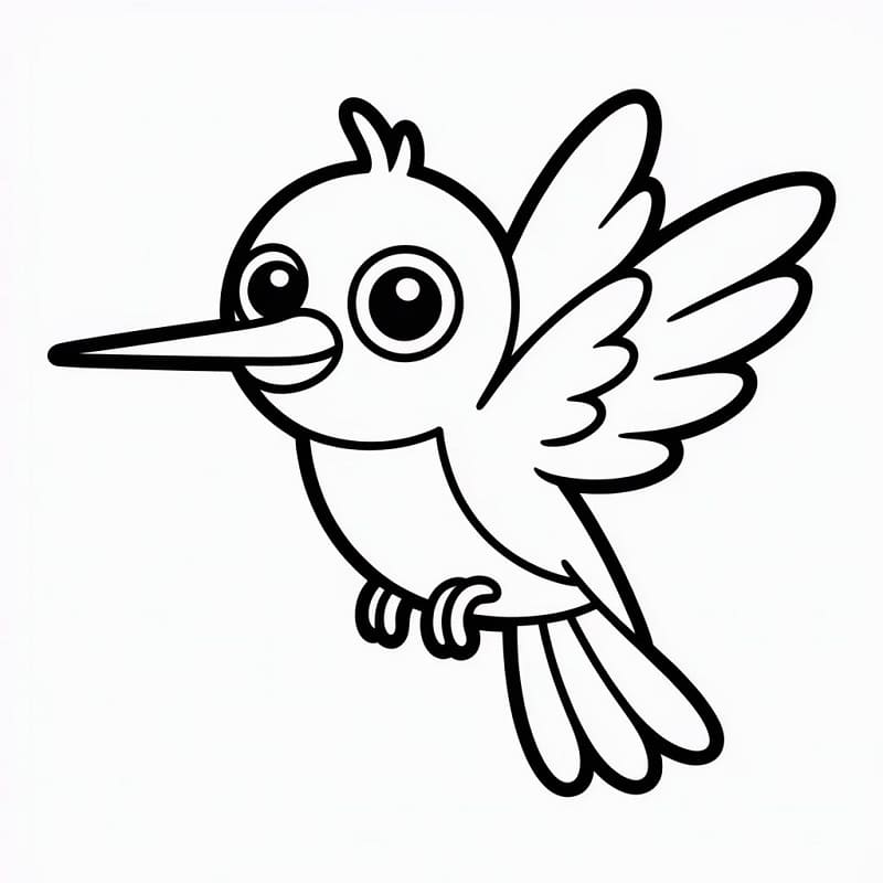 Kleiner niedlicher Kolibri ausmalbilder