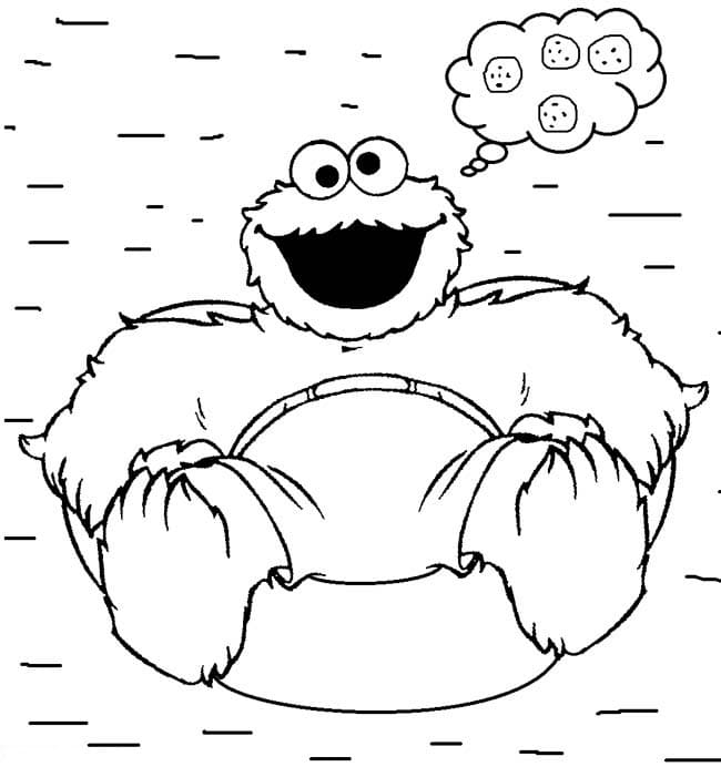 Kleiner niedlicher Krümelmonster ausmalbilder
