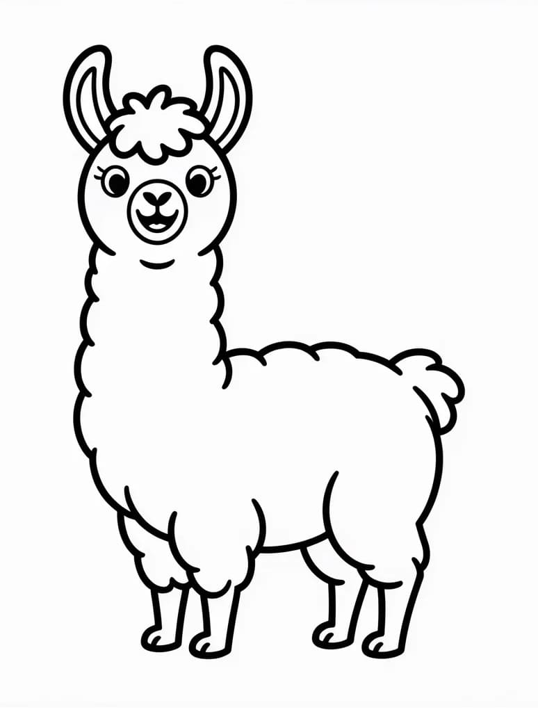 Kleines Lama ausmalbilder