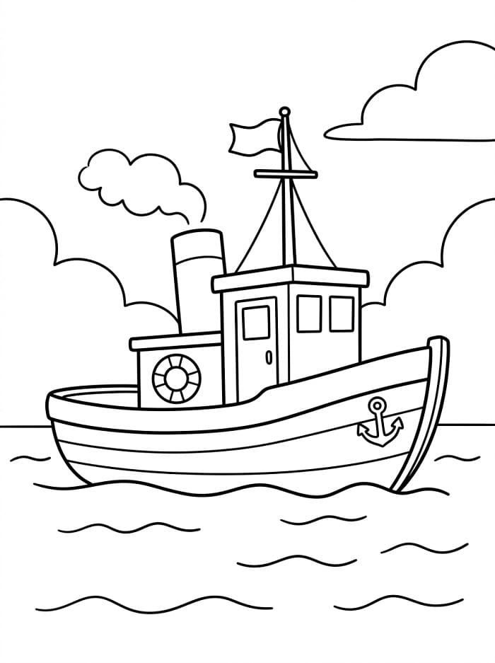 Schiffe und Boote ausmalbilder