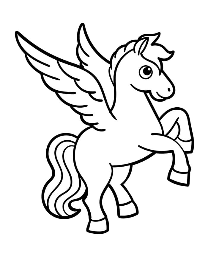 Kostenlos ausdruckbarer Pegasus ausmalbilder