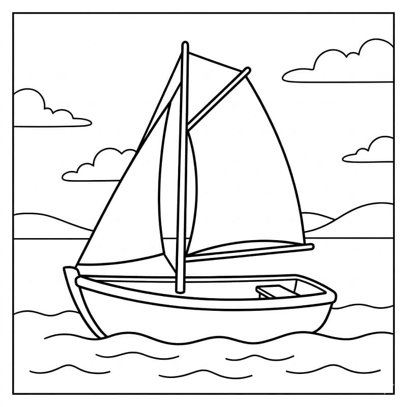 Kostenlos ausdruckbares Boot ausmalbilder
