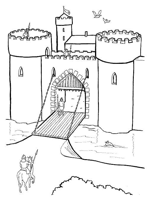 Kostenlos druckbare Schloss ausmalbilder