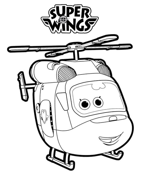 Kostenlos druckbare Super Wings ausmalbilder