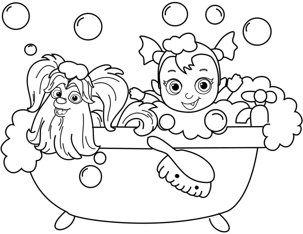 Kostenlos druckbare Vampirina ausmalbilder
