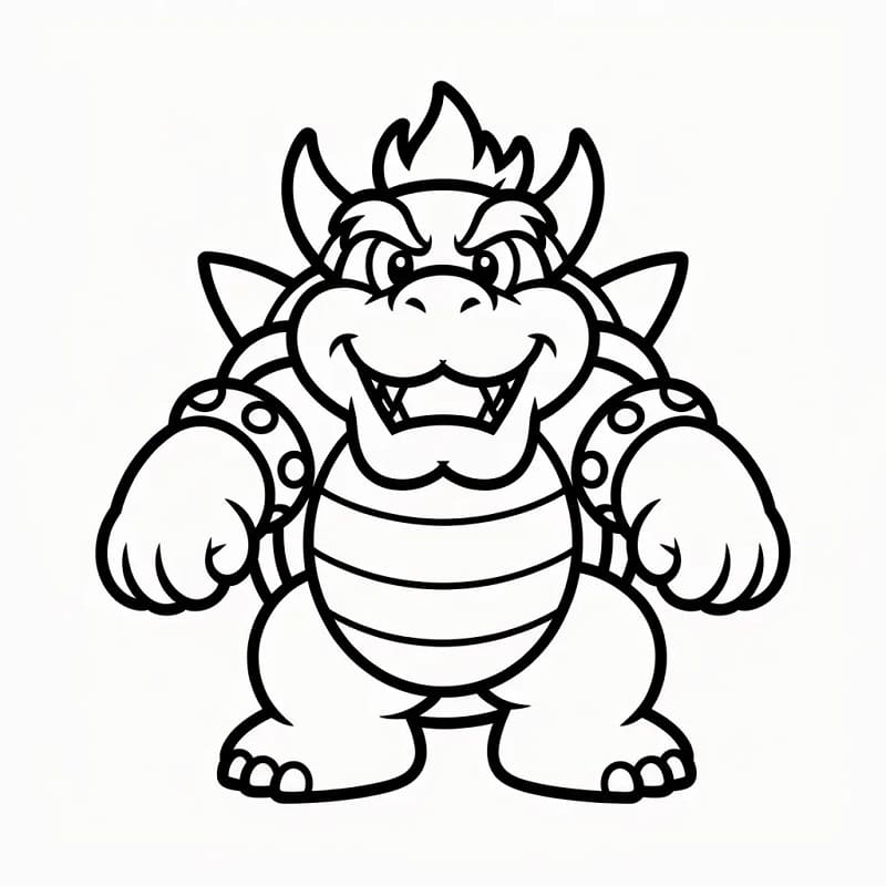 Kostenlos druckbarer Bowser ausmalbilder