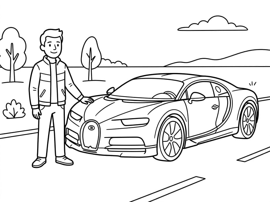 Kostenlos druckbarer Bugatti ausmalbilder