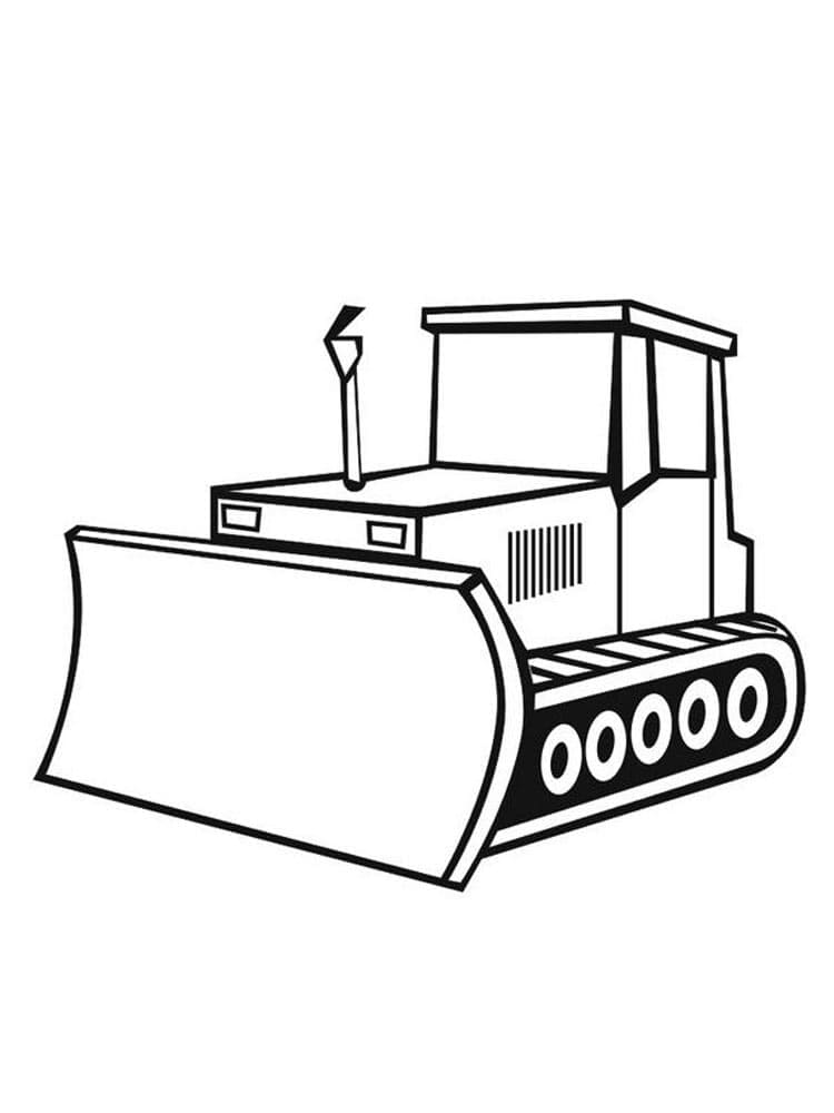 Kostenlos druckbarer Bulldozer ausmalbilder