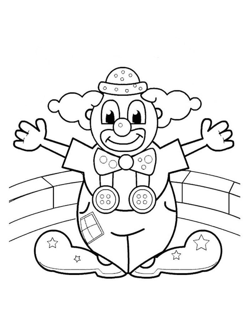 Kostenlos druckbarer Clown ausmalbilder