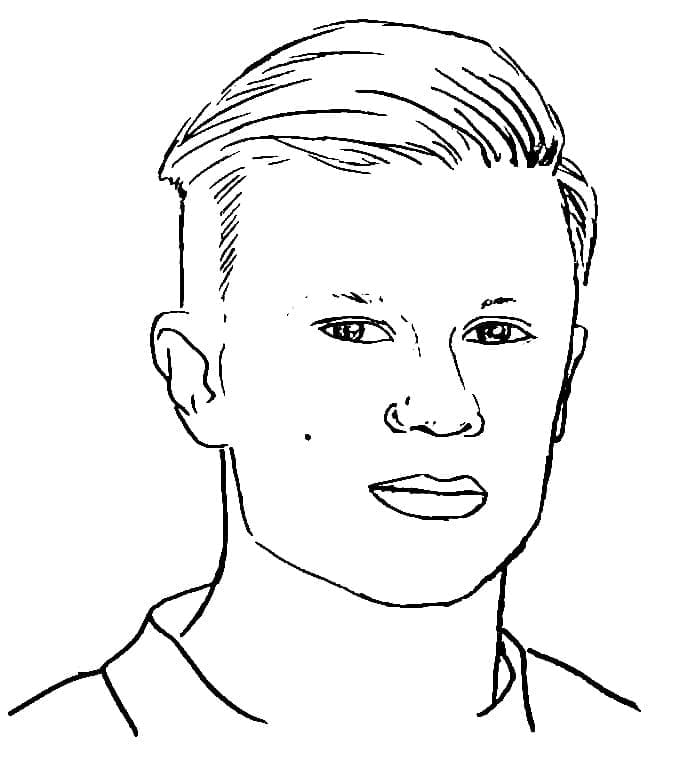 Kostenlos druckbarer Erling Haaland ausmalbilder