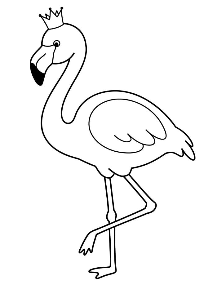 Kostenlos druckbarer Flamingo ausmalbilder