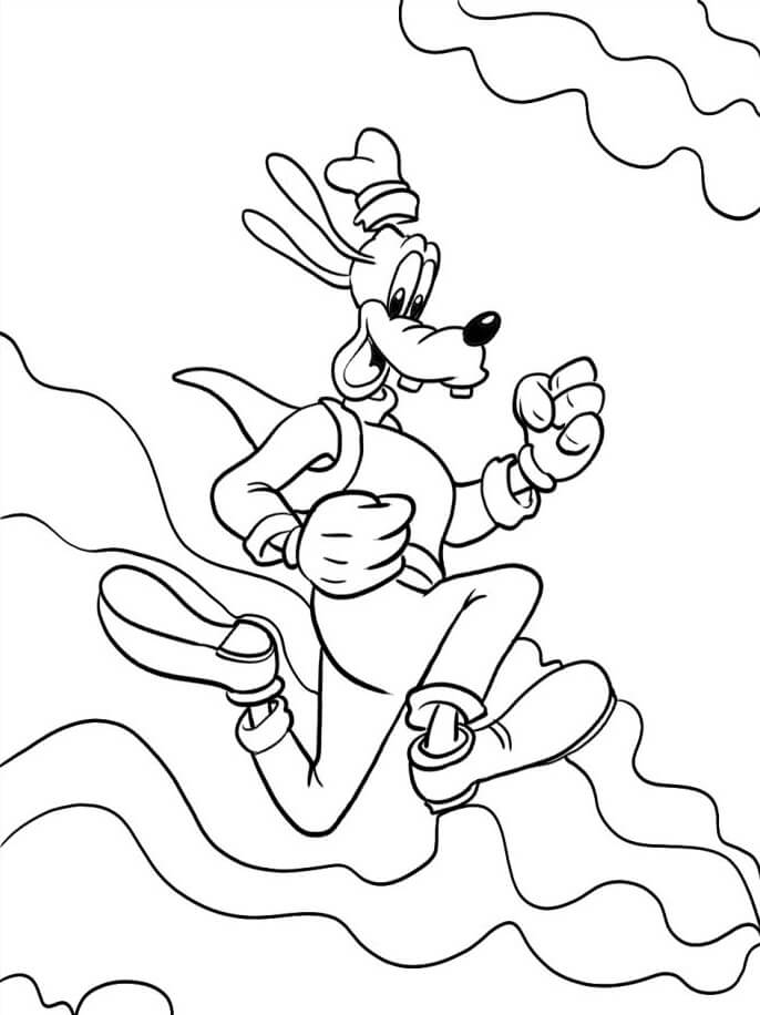 Kostenlos druckbarer Goofy ausmalbilder