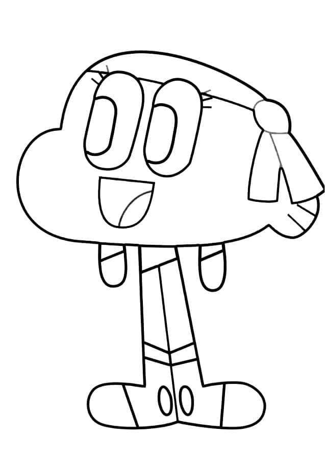 Kostenlos druckbarer Gumball ausmalbilder