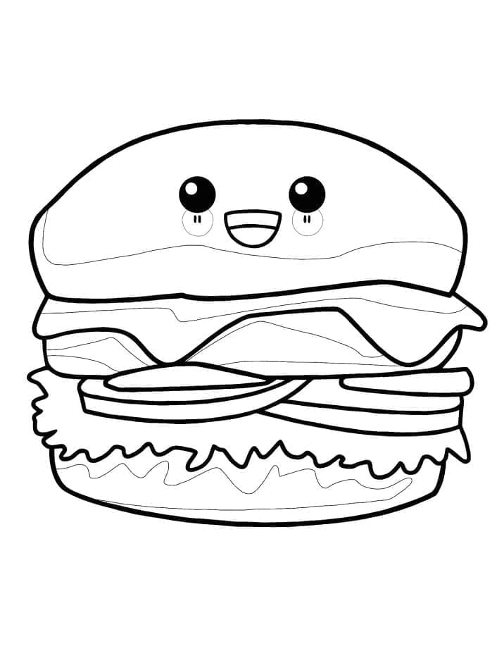 Kostenlos druckbarer Hamburger ausmalbilder