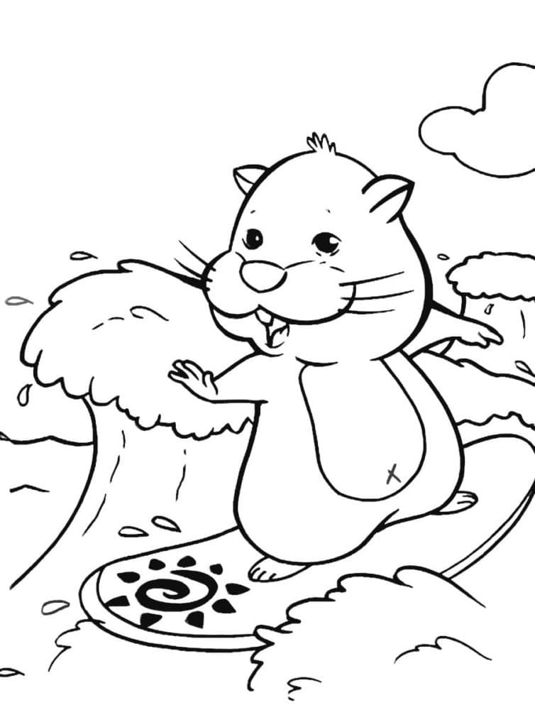Kostenlos druckbarer Hamster ausmalbilder