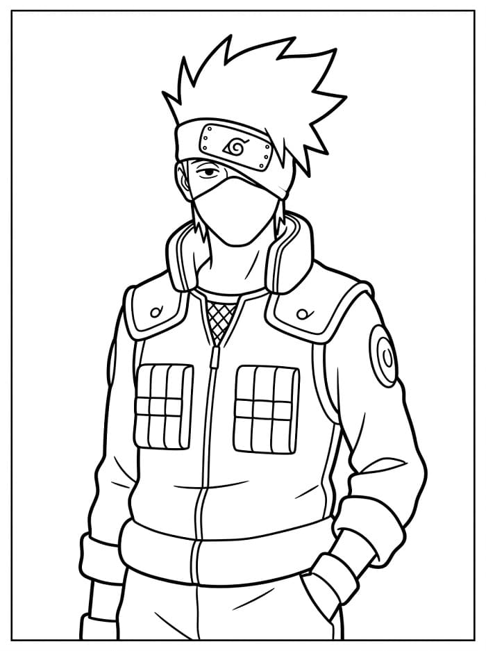 Kostenlos druckbarer Kakashi ausmalbilder