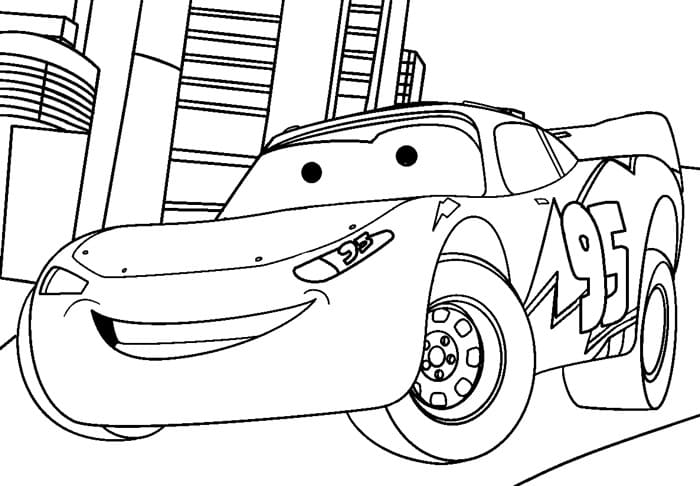 Kostenlos druckbarer Lightning McQueen ausmalbilder