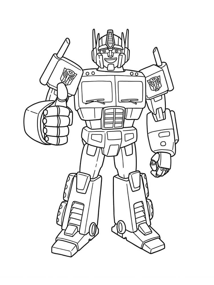 Kostenlos druckbarer Optimus Prime ausmalbilder