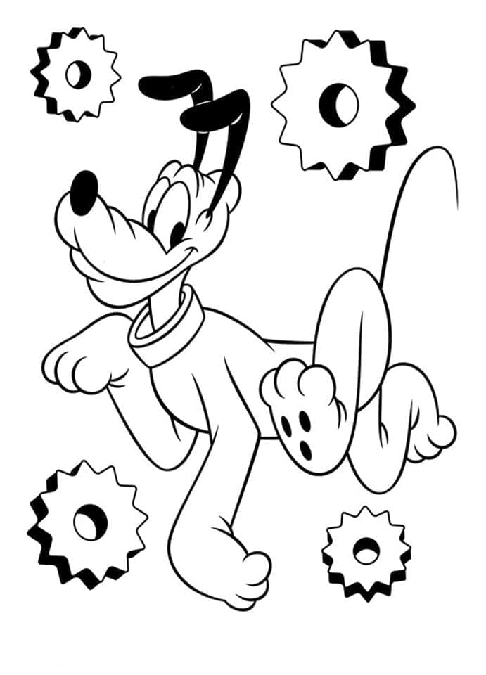 Kostenlos druckbarer Pluto ausmalbilder