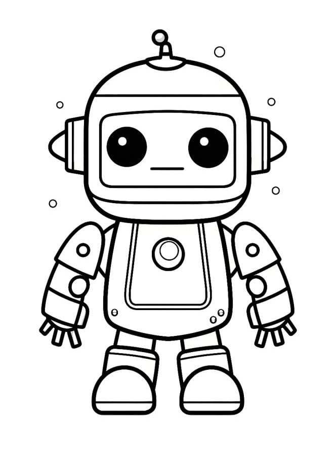 Kostenlos druckbarer Roboter ausmalbilder