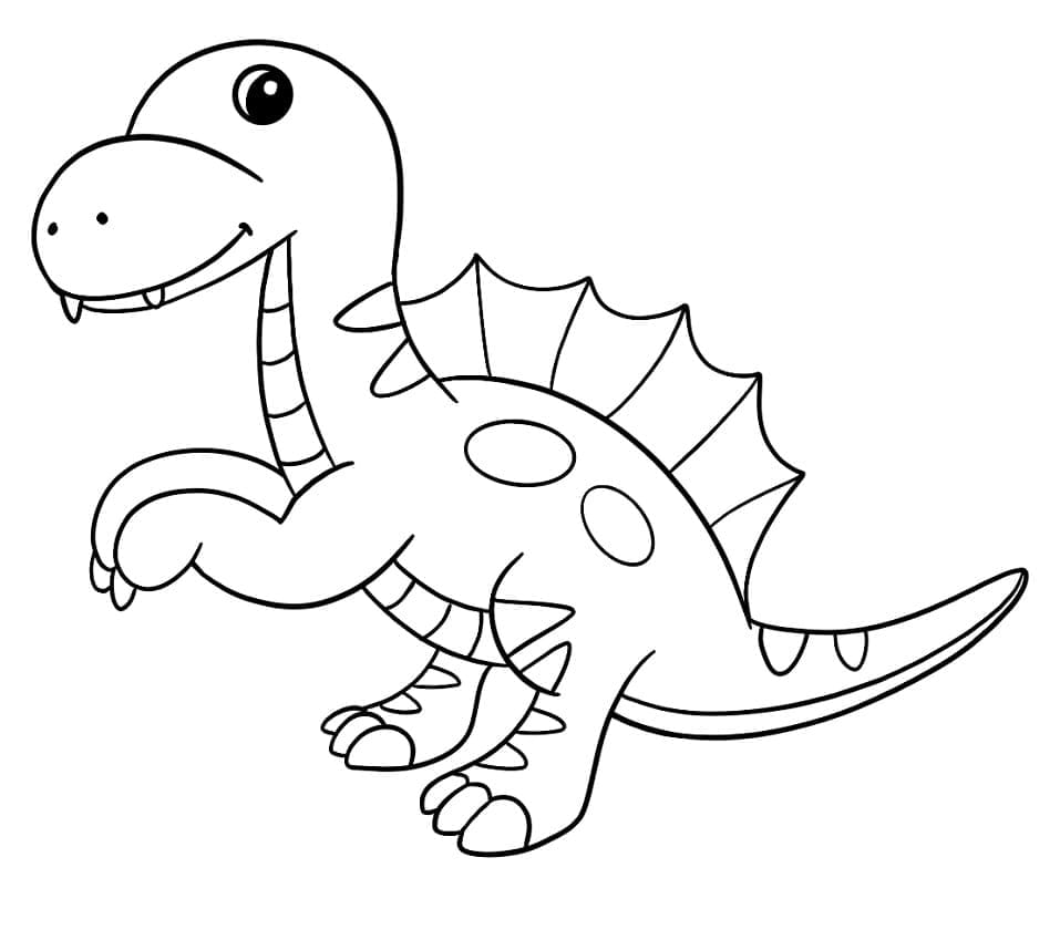 Kostenlos druckbarer Spinosaurus ausmalbilder