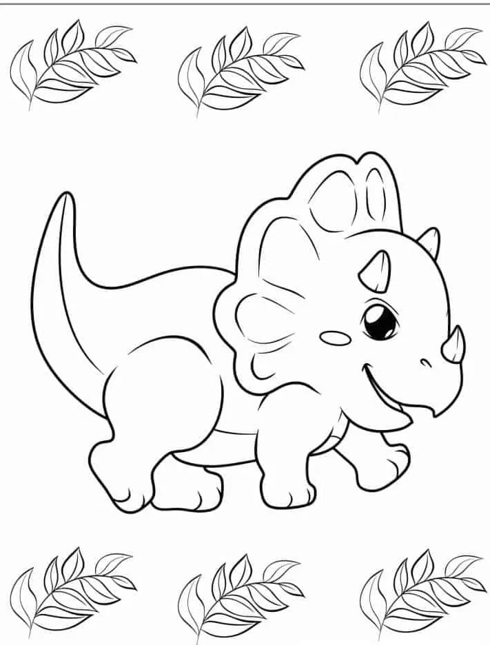 Kostenlos druckbarer Triceratops ausmalbilder
