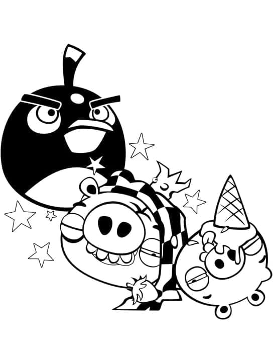 Kostenlose Angry Birds für Kinder ausmalbilder