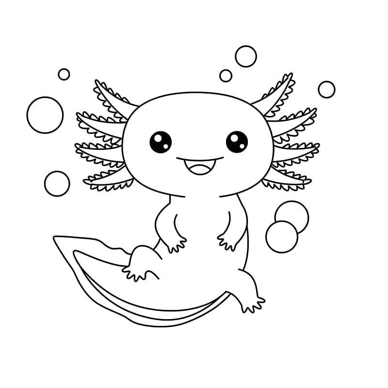 Kostenlose Axolotl Ausmalvorlagen ausmalbilder