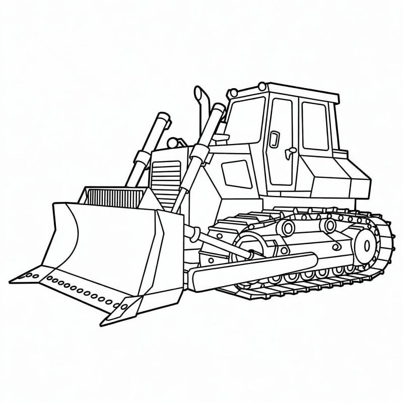 Kostenlose Bulldozer Ausmalvorlagen ausmalbilder