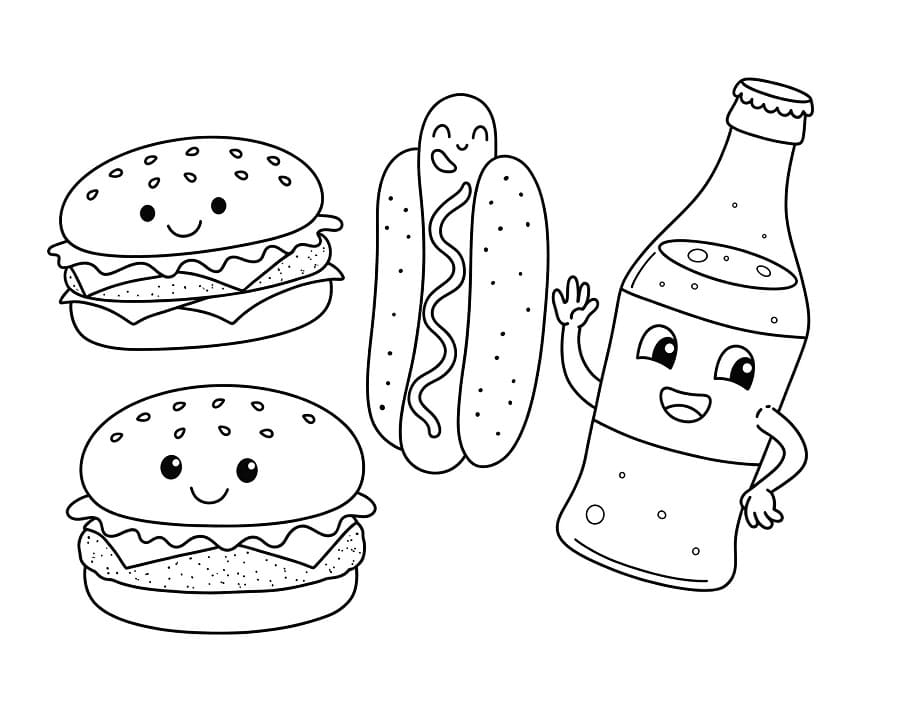 Kostenlose Hamburger Ausmalbilder ausmalbilder