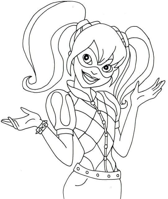 Kostenlose Harley-Quinn-Malvorlage ausmalbilder