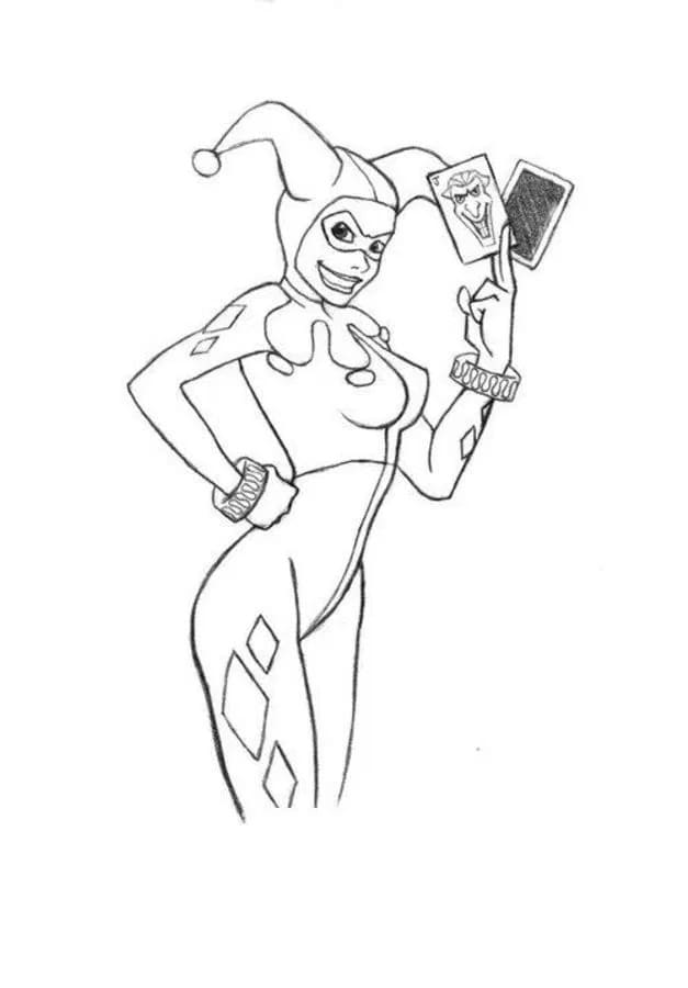 Kostenlose Harley Quinn für Kinder ausmalbilder