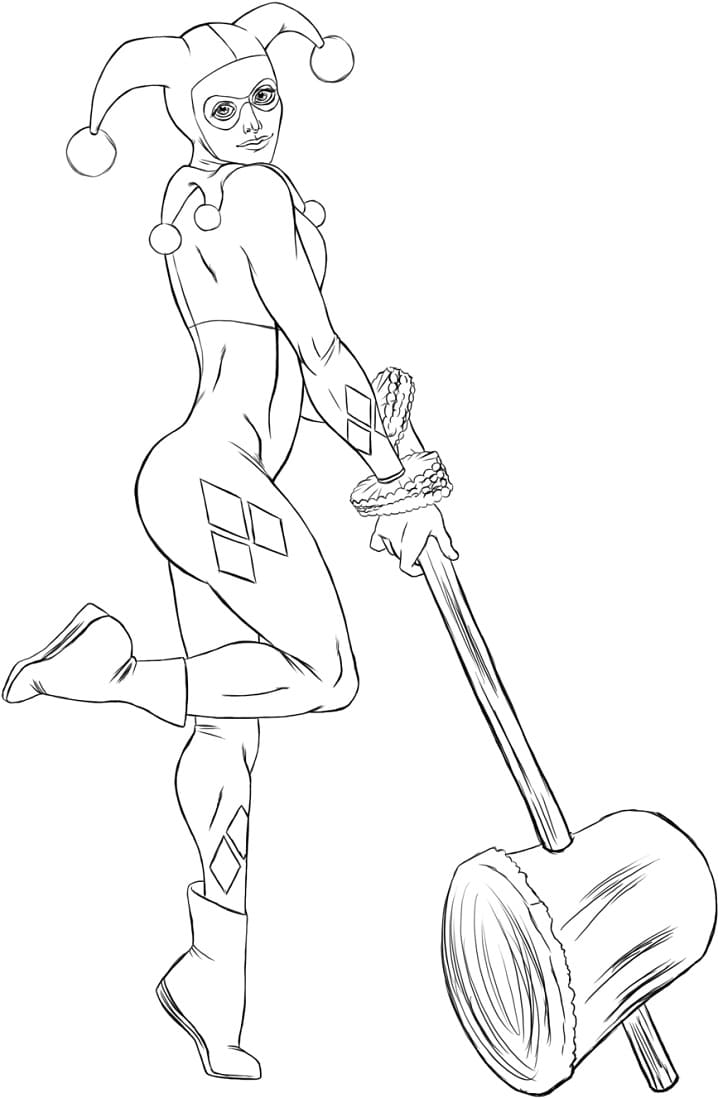 Kostenlose Harley Quinn zum Ausdrucken ausmalbilder