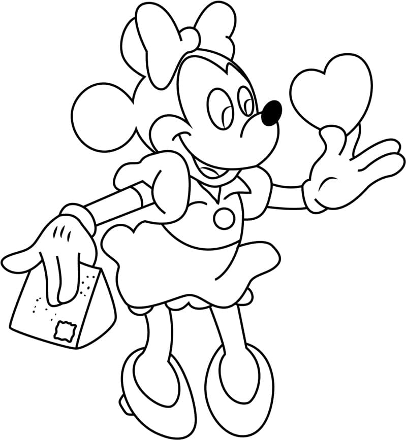 Kostenlose Minnie Maus für Kinder ausmalbilder