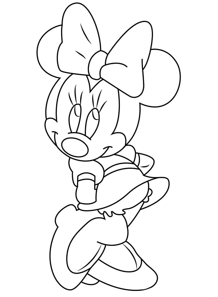 Kostenlose Minnie-Mouse-Malvorlage ausmalbilder