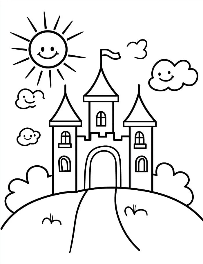 Kostenlose Schloss ausmalbilder