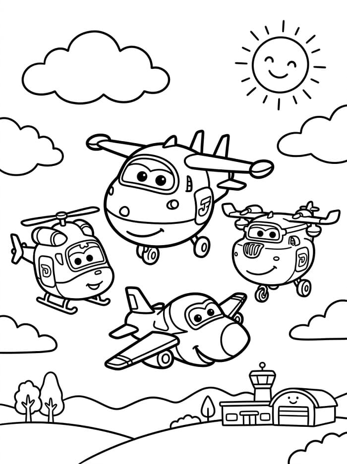 Kostenlose Super Wings ausmalbilder
