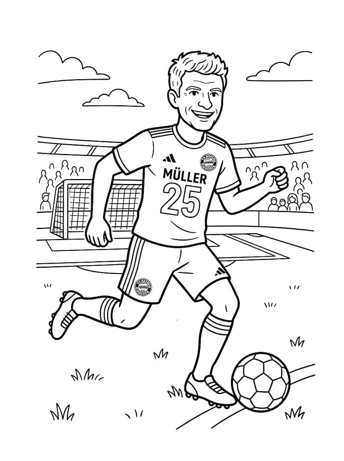 Kostenlose Thomas Müller Ausmalvorlagen ausmalbilder